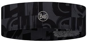 BUFF®| Stirnbänder DryFlx Schnelltrocknend, elastisch, reflektierend, nachts, Leuchtend, Sichtbarkeit, Laufen, Joggen, feuchtigkeitsabsorbierend, Herren, Damen, Einheitsgröße Graphit
