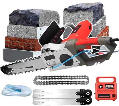 Motosierra EléCtrica De Mano Sin Escobillas 5800/6500W,Sierra De Pared Profesional:Profundidad De Corte 35/48Cm, Bomba De Agua Antipolvo,6000 Rpm RáPidas,Para HormigóN, Piedra Y Granito,35cm