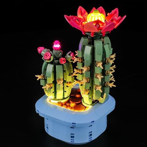 BRIKSMAX 2.0 Light Kit Compatible with Lego The Botanical Collection Flowering Cactus 11509 Building Sets- Original LED Lighting Kits (Accessories Only) for Display, Gifts & Collectors