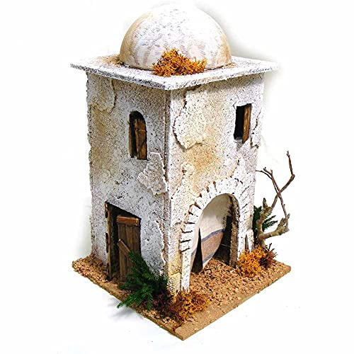 minareto con cúpula 1pz Edifici accesorios Belén clásico H27 cm Base 16 x 16 cm