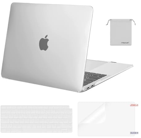 MOSISO Coque Compatible avec MacBook Air 13 Pouces M1 Compatible 2021-2018 A2337 A2179 A1932, Coque Rigide&Housse Clavier&Film D'écran&Sac de Rangement pour MacBook Air 13,3 Pouces,Givré