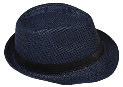 Miobo Strohhut, Fedora für Herren, Damen, Kinder, Trilby-Design, Sonnenschutz