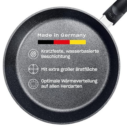 Fissler Adamant Comfort/Bratpfanne 26cm – Aluminium-Pfanne Made in Germany, kratzfest & antihaft-beschichtet, robust, Induktion geeignet