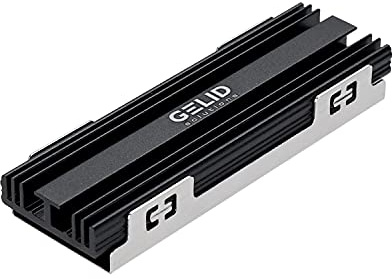 Gelid Solutions Icecap M2 SSD-KÜHLER-Leichtes und Schlankes-Schnelle und Einfache Montage - Passend alle M.2 Typ 2280 SSD–Aluminum–72x23x10-Schwarz