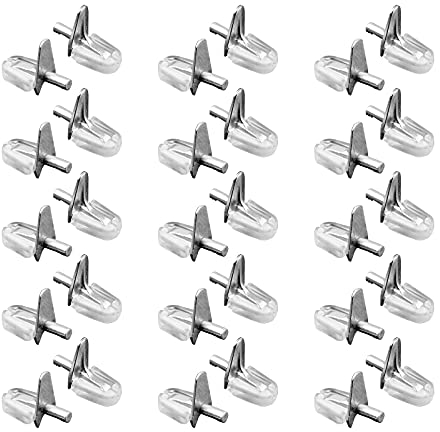 30 Pcs Shelf Supports Shelf Bracket Pegs Shelf Support Pins Studs forWardrobe Cabinet Cupboard Bookcase Showcase Kitchen Office