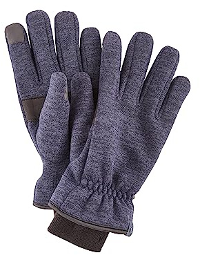 TOM TAILOR Herren 1038520 Handschuhe mit funktionalen Fingerspitzen, 13160-Knitted Navy Melange, S/M