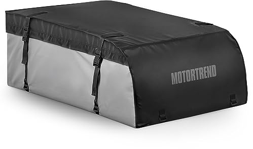 Motor Trend Rooftop Cargo Carrier - Heavy Duty Roof Rack with Adjustable Straps, Waterproof Soft Top Cargo Bag for Vehicle