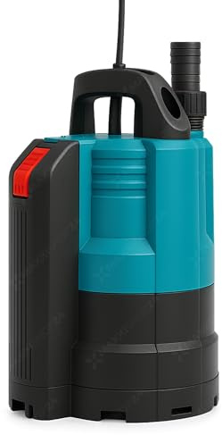 Tauchpumpe 550 Watt 6000l/h Flachsaugend Flachsaugpumpe Poolpumpe Gartenpumpe Wasserpumpe Klarwasser integrierter Schwimmer AM-IPC-550