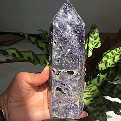 AZOOB Specimen Healed Natural Sphalerite Pillar Crystal Single Spike Pillar Polished Stone Reiki Stone Decoration As a Gift ERTEYIN (Size : 500-600g)