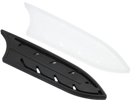 PATIKIL 2 Stück Messerhüllen für 6 Keramikmesser Schwarz & Transparent | 6,1 x 1,6, Messerschutz, Messerhüllenabdeckungen, Feder-Keramikmesser-Set