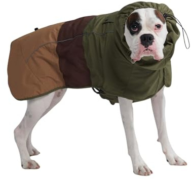 Spark Paws Hunderegenmantel, wasserdichte Winddichte Regenjacke | Für kleine, mittlere, große und extra große Hunde, reflektierend, atmungsaktiv, mit vollständigem Körperschutz