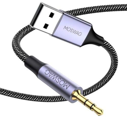 MOSWAG Câble audio USB mâle 2,5 mm compatible avec les écouteurs Bluetooth Bose 700 quietcomfort qc55 qc35ii qc35 qc25, JBl e45bt e55bt e65btnc