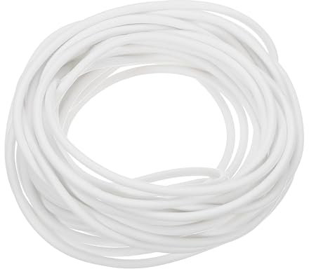 sourcing map Silicone Foam Seal Strip, 3mm(0.12) Dia 4 Meters(13.12 Ft) Long Sponge Rubber Weather Seal Strip Round Rubber Cord Solid for Machinery and Industries, White