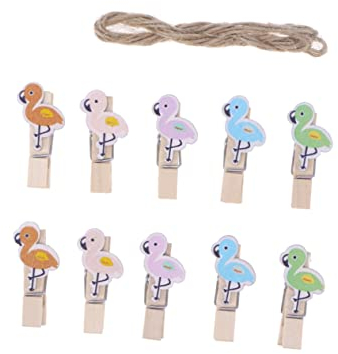 TOPBATHY Fotoclips 10 Stk Cartoon-Fotoclips Fotostifte Fotoklammern aus Holz niedlich Fotoordner Foto-Pin Hölzern