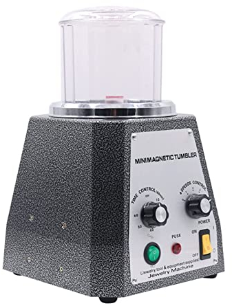 Magnetische Tumbler-Poliermaschine, Schmuckpolierer, rotierender Tumbler, sauberes Entfernen von Graten an Metalloberflächen, Ohrringe