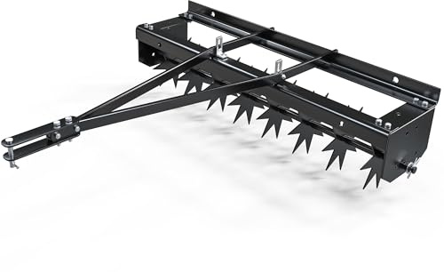 YINTATECH 48 Lawn Aerator Tow Behind with Universal Hitch for spike Aerator, Black
