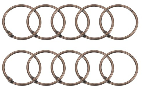 QUARKZMAN 24 Stück Duschvorhang Ringe - Gardinen Ringe aus Kohlenstoffstahl38mm Innendurchmesser Rund Vorhang Ringe Duschvorhang für Fenstervorhang Bettvorhang Duschvorhang, Kupfer