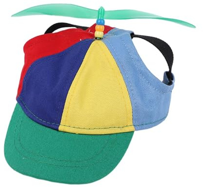 Haustier Propeller Mütze, Propeller Mütze Hund, Lustige Propellerkappe, Regenbogen-Helikopter-Zylinder, Hunde Bunte Propellermütze, Propellerkappe Für Hunde, Für Kleine, Mittlere Und Große Hunde