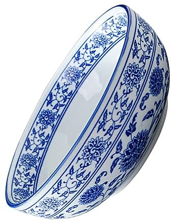Mikinona Keramikschale Im Chinesischen Stil Blau Und Weiß Aus Lebensmittelechtem Material Leicht Zu Reinigen Für Kalte Und Warme Mahlzeiten Suppen Salate Und