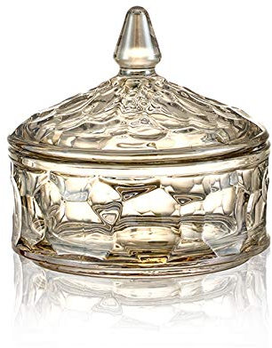ASerZenith Sucrier Sucrier Ménage Transparent Bonbonnière avec Couvercle Bocal en Verre Cristal Cube de Café Sucrier Sucrier avec Plusieurs Couches Bonbonnière Bocaux, B-Double Couche