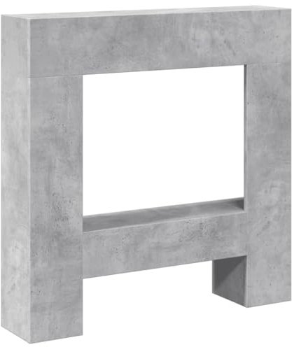 854601 - Marco para chimenea (81 x 18 x 82 cm, material de madera), color gris