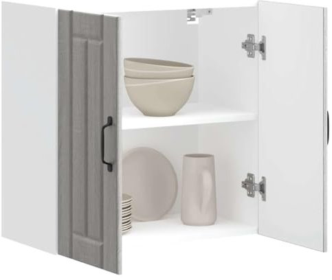 Xichuzi Küchen-Hängeschrank Lucca Grau Sonoma Holzwerkstoff, Hängeschrank Küche, Küchenschrank, Wall Cabinet, Oberschrank - 853823
