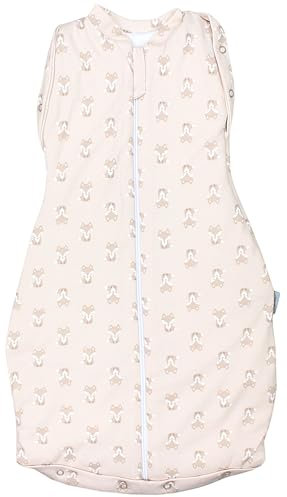 TupTam Baby Pucksack Swaddle Bag Wattiert Babyschlafsack unisex, Farbe: Wattiert 2.5 TOG/Fuchs Beige, Größe: 3-6 Monate