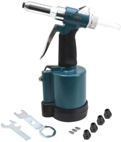 Remachadora Neumática de Aire Comprimido hasta 6,4 mm – Cuerpo Metálico Profesional – Alta Potencia y Precisión – Para Remaches de Aluminio, Acero e Inoxidable – SIO
