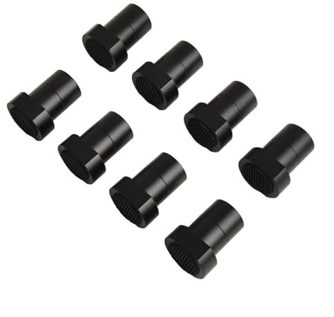 Sistema de sujeción de mesa de aleación de aluminio, juego de 8 perros, adecuado para todos los diseños estándar de banco de carpintería (20 mm, negro)