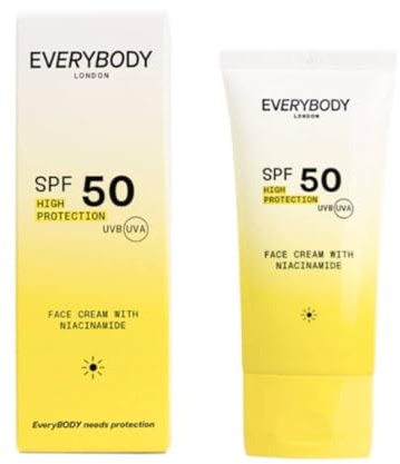 EVERYBODY LONDON Crème Visage SPF 50 Niacinamide Protection UVA/UVB Hydratante 50ML