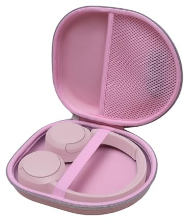 L LTGEM Hard Carrying Case for Sony WH-CH520 / WH-CH510 Headphone Sony Headphone Case Hard Cases for Commuting Headphones Pink