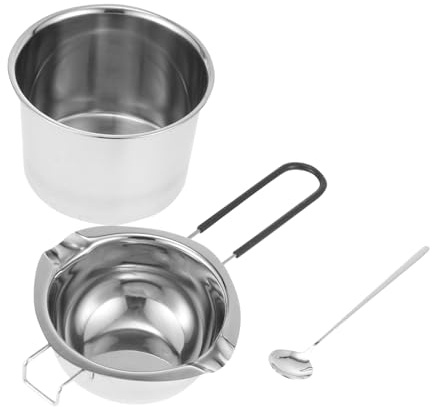 UTHCLO Pentola in Acciaio Per Sciogliere e Cioccolato Utensile Per Riscaldare Latte e Cera Da Manico Ergonomico