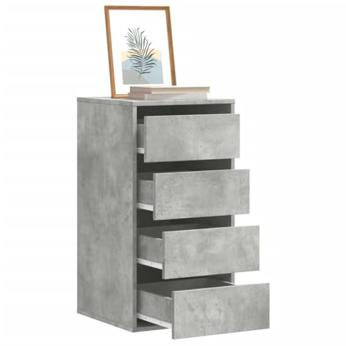 GCHDHAPB Armadietti & Contenitori, Comò ad angolo Cassettiera Cassettiera Grigio Cemento 40x41x76 cm Legno Ingegnerizzato