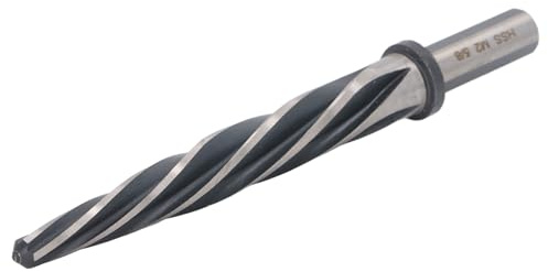 Luocute Drill Bridge Construction Reamer, HSS Spiral Flute Aligning Reamer 3/4'' Cutting Diameter, 1/2'' Shank Diameter Taper Bridge Bit Tool for Steel Metal Wood Plastic 0522-0034