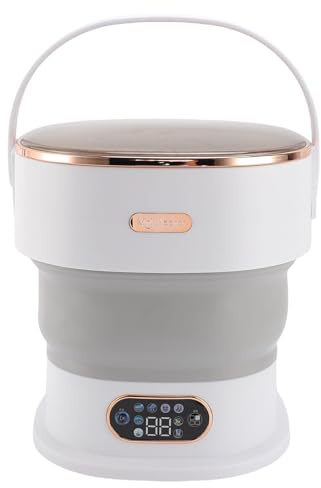 Smandy Lavatrice Portatile, Mini Rondella Pieghevole 13L con Asciugatura di Spin Efficiente e Funzionamento Automatico per Appartamenti e Dormitori (Spina europea)