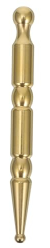 UKCOCO Strumento per Massaggio Facciale Rullo Penna per Agopressione Portatile Realizzato in Ottone per Rilassamento Muscolare del Corpo