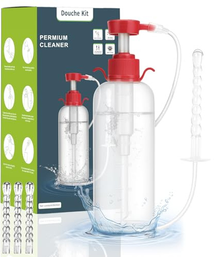 Analdusche für Mann und Frauen –600ML Intimdusche mit Gleitcreme, Hygienische Darmreinigung, Einlaufgerät für Intimhygiene und Wohlbefinden, Diskret und Sicher für Zuhause