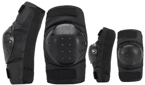 YANSHUYU Motorrad-Knieschoner 4 Stück Knie- und Ellenbogenprotektoren im kurzen Stil for Motorrad und Motocross Knieprotektoren Fahrrad(1 Knee Elbow,XL)