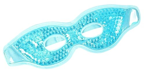 Hemobllo Maschera rinfrescante per gli occhi in gel con terapia a compressione del ghiaccio, protezione per gli occhi, riutilizzabile, taglia unica, traspirante, contro l'affaticamento degli occhi