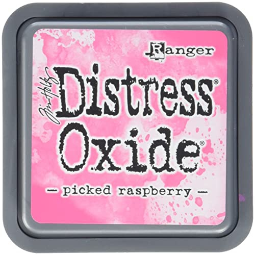 Ranger Tim Holtz Distress Oxide Ink pad Picked Raspberry, Synthetisches Matrial, Rose, 7.5 x 7.5 x 1.9 cm
