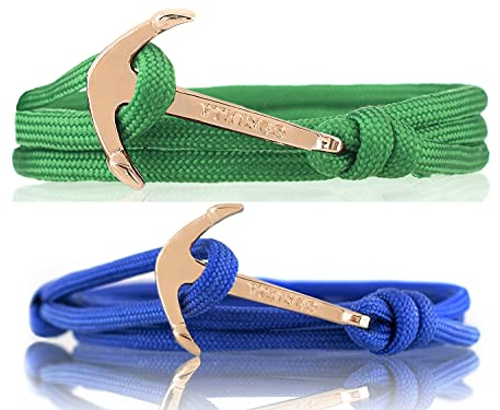 VIKINGS Nylon partner ankare armband en vänskapsset för män och kvinnor
