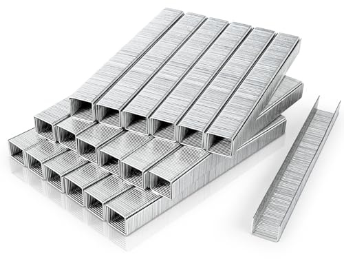 KIMSING Grapas de tapicería galvanizadas de calibre 21 de 1/2 pulgada (12,8 mm), 80 Series 3/8 pulgadas (10 mm), grapas de alambre fino de longitud de pierna