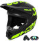 Casco de Motocicleta Todoterreno Juvenil, Casco de Bicicleta para niños y niñas, Casco de Motocicleta Personalizado, estándar CE (Small, H)