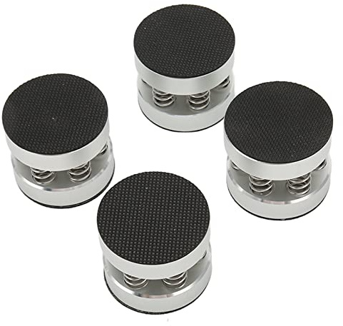 Speaker Isolation Feet, 4pcs 1.73in Diameter Aluminum Alloy Speaker Isolation Stand Feet Vibration Absorber, Audio Equipment Feet for Speakers, Subwoofers, Turntable, Home Theater