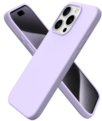 ORNARTO für iPhone 15 Pro Hülle aus Silikon 6,1 Zoll - Flieder | Premium Flüssigsilikon, dünne Handyhülle, weich und griffig, tolle Haptik, stoß- und kratzfest, große Farbauswahl