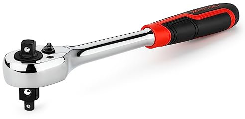 MAXPOWER Drive Ratchet Handle, 72-Teeth Quick-Released Socket Wrench Handle, 1/4, 3/8 & 1/2 Square Drive, Reversible Switch Design
