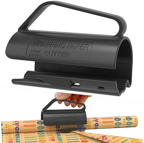 Geschenkpapier Schneider für Rollen, 1PCS Cutter, Tragbare Papierschneider, Roll Papier Schneidegerät für Weihnachten und Mehr