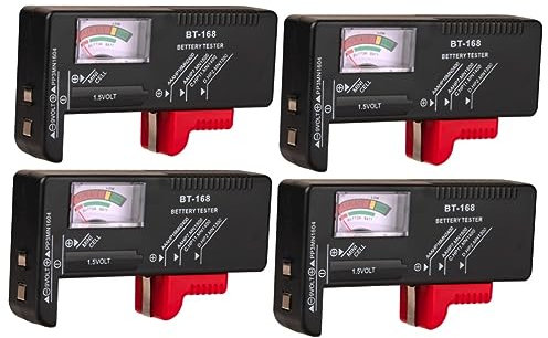 Mikikit 4pièces Testeur De Capacité De Batterie Portable Bt Vérificateur Aa Aaa Avec Écran Lcd Outil De Mesure Pratique Pour Piles Usagées Et Neuves