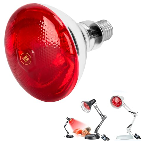 Infrarouge Ampoule chauffante 150w pour couveuse, poussins, animaux de compagnie, salle de bain, dispositif de lumière rouge Utiliser le culot E26/E27