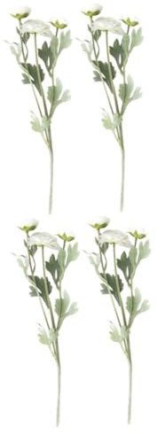Amosfun 4stücke Realistische Kunstblumen Sträuße Aus Lifelike Rosen Dekorative Blumen Für Hochzeiten Partys Und Garten Vivid Adornment Für Zuhause Und Feierlichkeiten Weiß